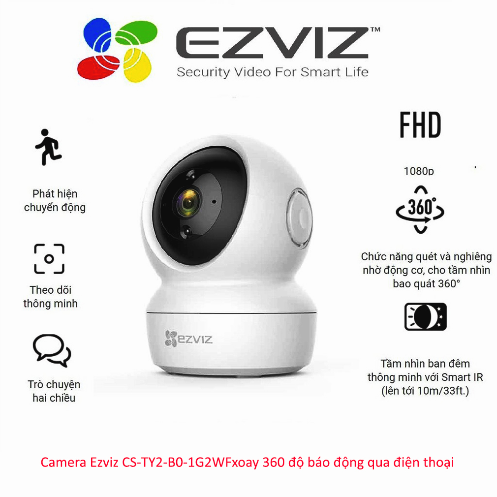 Camera IP Wifi EZVIZ TY2 1080P (CS-TY2-B0-1G2WF)