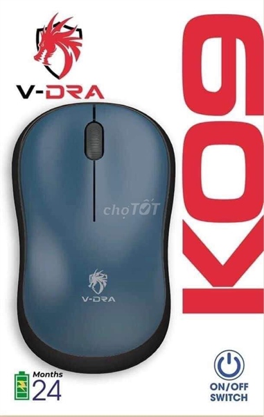 Chuột không dây cao cấp V-DRA K09 - Công tắc bật/tắt