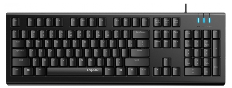 Bàn phím Rapoo NK1800 đen (USB) 1