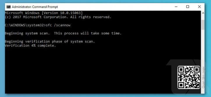 Perform an SFC scan Cách khắc phục sự cố Mã lỗi 0xc0000006 (STATUS_IN_PAGE_ERROR) trên Windows 10