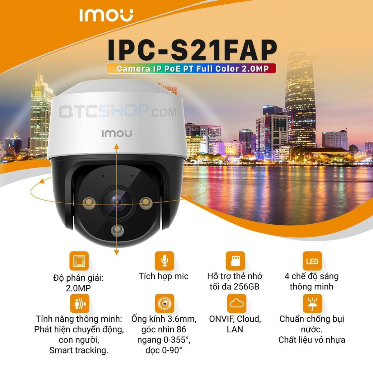 Camera IP Speed Dome DAHUA IPC-S21FAP-IMOU hồng ngoại 2.0 Megapixel