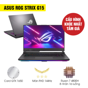 Laptop Asus Gaming Rog Strix G15 G513IH HN015W (Ryzen 7-4800H, 8GB, 512GB, GTX 1650, 15.6” FHD 144Hz)
