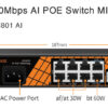 Switch POE MIXIE PC802 8+2 (100Mbs), Tối đa 250M, Watchdog, Chống sét
