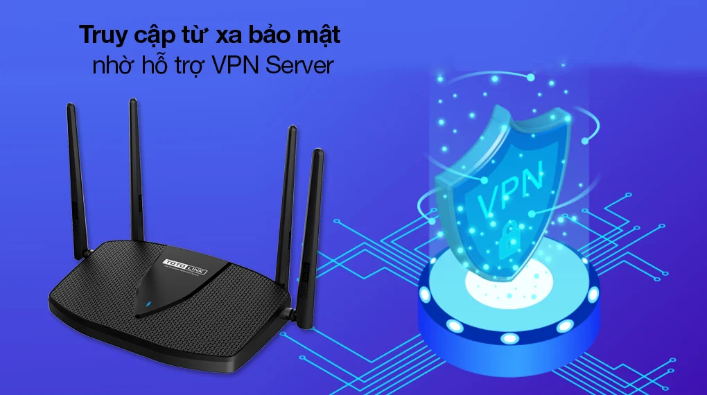 Router Totolink Wi-Fi 6 băng tần kép Gigabit AX1800 -X5000R Easy Mesh
