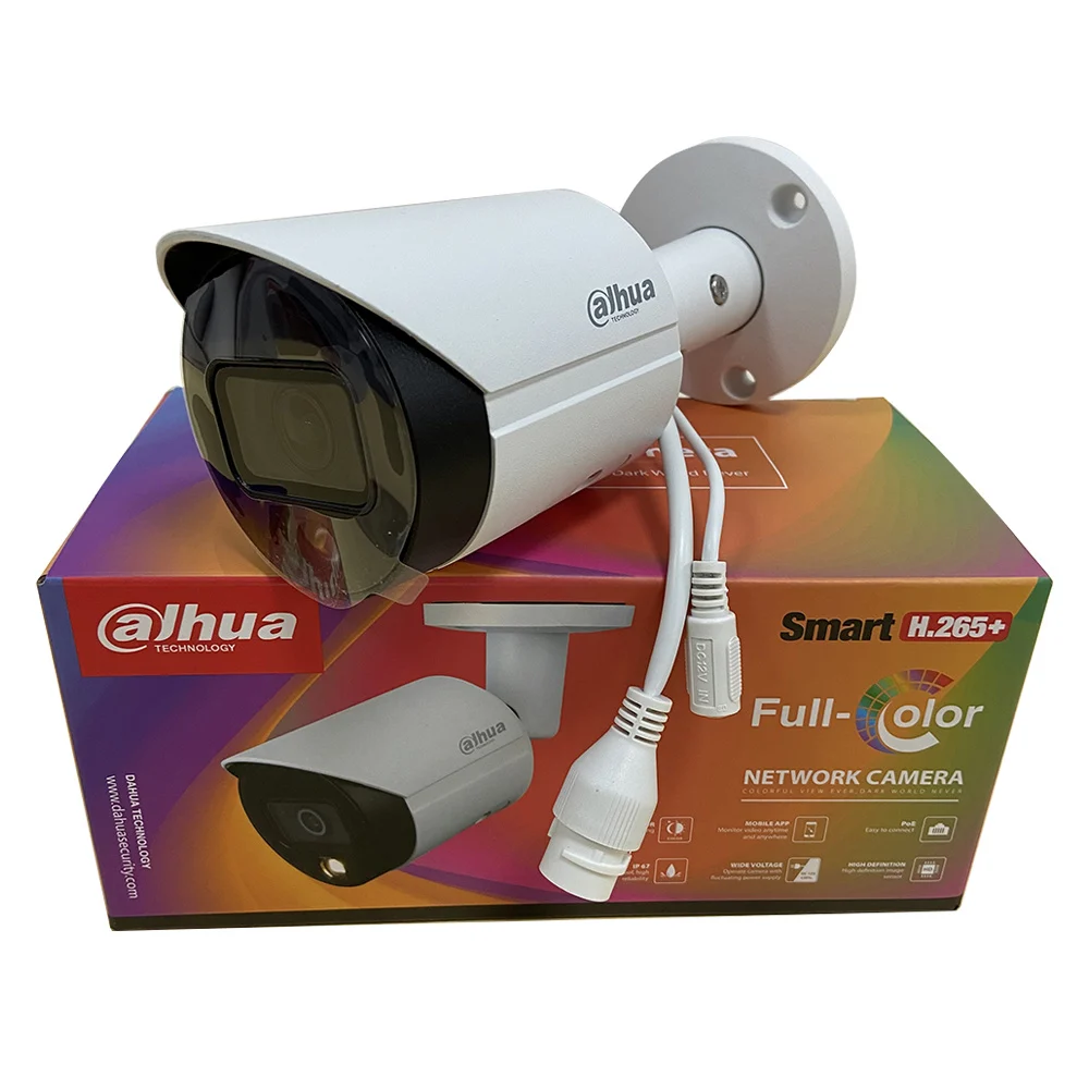 Dahua Cam Full Color Vu Bullet Camera Ipc Hfw2439s SA LED S2 4MP Full Colour IP Security QTC jpg