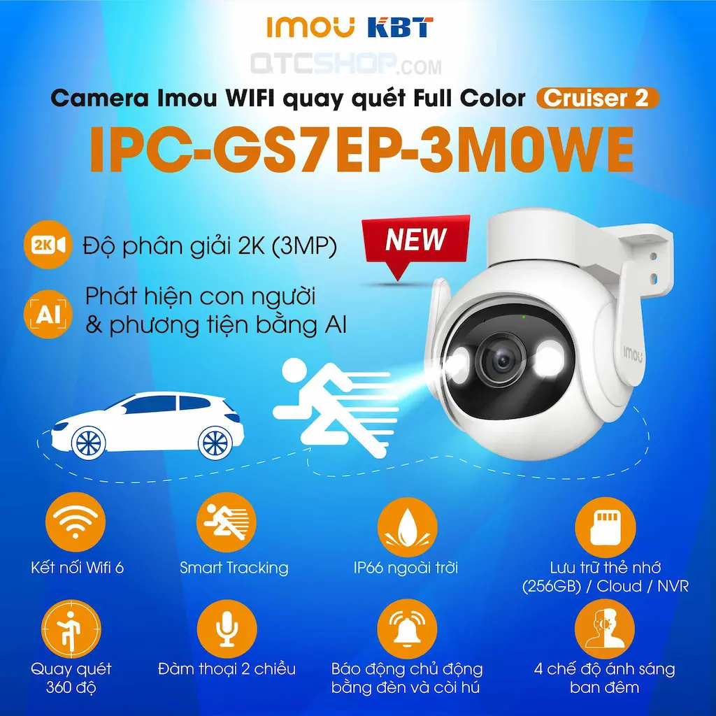 Camera IMOU Full Color Cruiser 2 IPC-GS7EP-3M0WE