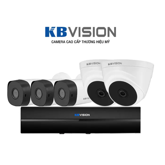 Trọn bộ 5 camera Analog HD KBVISION 2MP giá rẻ